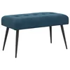 Vidaxl Klop s gumbnim oblazinjenjem Modra 80 x 40 x 46 cm Žamet