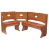 CASARREDO Kotna jedilna klop RN-103 iz masivnega borovega lesa, 150 x 110 cm, dekor hrast