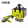Set aku. ugaona brusilica (115mm) + punjač+ baterija 4Ah (18V ONE+™) – RYOBI R18AG-140S