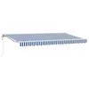 Vidaxl Okvir tende Modra in bela 350 x 200 cm Poliester s PU premazom