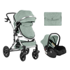 KikkaBoo Kolica za bebe DARLING Mint set 2in1 sa autosedištem