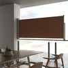vidaXL Zložljiva stranska tenda za teraso 100x300 cm rjava