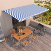 vidaXL Ročno zložljiva tenda 600x350 cm modra in bela