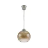 Brilagi - LED luster na sajli GLASS 1xE27/60W/230V prečnik 18 cm srebrna/dimno-smeđa