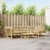 Set vanjskih sofa s jastukom 5 pcs Bijela i bež