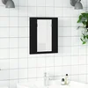 LED kupaonski ormarić s ogledalom crni hrast 40x12x45 cm inženjerski drvo