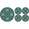 Bertoni Home Unisexs 1+4 Round Table Pads Set Anais