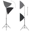 vidaXL Foto studijski komplet s softboxi, ozadjem in odbojnikom