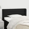 Uzglavlje s ušima crno 83x16x78/88 cm od tkanine
