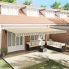 Skrovita tenda Zelena i žuta 600 × 300 cm Tkanina i Aluminij