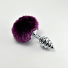 Lovetoy – Kovinski butt plug s repom - Vijolična