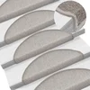 Prostirke za stepenice 10 kom 65x24x4 cm taupe poluokrugle velike