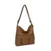 Vrečasta torbica LS COLLECTION Erik Style - rjava, hobo