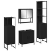 Set namještaja za kupaonicu 4 kom. Crna 33 x 33 x 185,5 cm
