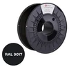 C-Tech tiskalna struna PREMIUM LINE ( filament), PLA, transportna črna, RAL9017, 1,75mm, 1kg