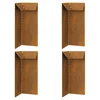 vidaXL Ograja za polže 4 pcs Rjav 10 x 10 x 25 cm