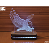 Black Cut 3D Lampa Orao, Toplo bela
