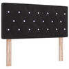 vidaXL vidaXLVzglavje s kristalnim gumbom, črno, 90 cm, žamet, (22049248)