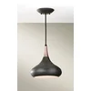 Feiss FE-BESO-P-M-DBZ - Luster na sajli BESO 1x E27/60W/230V, prečnik 25,4 cm, u crnoj/bakrenoj boji