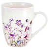 Northix Porcelanasta skodelica, cvetlični vzorec, 360 ml, primerna za mikrovalovno pečico
