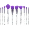 Set kistova za šminkanje KR - 40042 - Transparentna / Ljubičasta / 10kom KP40042