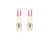 Lanberg optični povezovalni kabel MM LC/UPC-LC/UPC duplex 5m LSZH OM4 50/125, premer 3mm, barva magenta