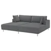 UPPAKRA Modularna sofa trosed, s lenjivcima/Johanneshov tamnosiva