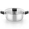 Saucepan, stainless steel, with lid, 26 cm / 5 L, Elite - Monix