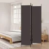 Vidaxl Paravan 3-delni rjav 150x220 cm blago