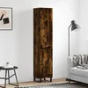 Visoka komoda dimljeni hrast 34,5x34x180cm konstruiranog drva