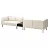LILLEHEM Modul. sofa 4-sed s pom. stočićem, Vissle bež/metal