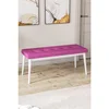 Hanah Home klupa Pera Bench, 105 cm, ljubičasta / bela
