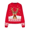 VERO MODA Pulover CMFrostydeer mešane barve/rdeča