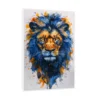 Canvas Slika na platnu Plavi lav, Sa ramom, 100 x 150 cm, Beli