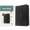 NLT Compact Giant Print Zipper Bible, Filament-Enabled Edition (Leatherlike, Black Cross, Red Letter)
