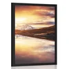 Plakat veličastni sončni zahod v gorah - 60x90 black