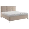 Carryhome OBLAZINJENA POSTELJA 160 cm x 200 cm , tekstil svetlo rjava