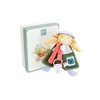 Doudou Darilni set Plišasta kravica Aneth z držalom za dudo 19 cm