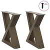 Noge za klub stolić 2 kom. Prirodni čelik 40 x (30-31,3) cm Čelik