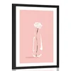 Plakat s paspartujem minimalistični cvet - 60x90 no frame