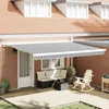 Vidaxl Zložljiva tenda antracit in bela 4,5x3 m blago in aluminij