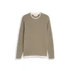 TOM TAILOR DENIM Pulover kaki / bela
