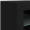 Komoda s LED svjetlima crna 123 x 37 x 67 cm