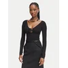 Elisabetta Franchi Bluza MD-005-67E2-V280 Črna Slim Fit