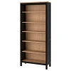 HEMNES Biblioteka, crno-smeđa/svetlosmeđa, 90x197 cm