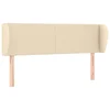 Vidaxl Vzglavje z ušesi krem 147x23x78/88 cm blago