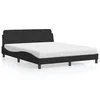 Krevet s madracem Dover crni 160x200 cm baršunasti