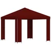 Vidaxl Paviljon 3 x 3 m Burgundija Poliester in jeklo 190 gsm