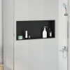 Ničica za tuš Crna 75 x 30 x 9,5 cm Nehrđajući čelik