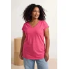 Trendyol Curve Ženska majica Tbbss25Bf00073, Roze
